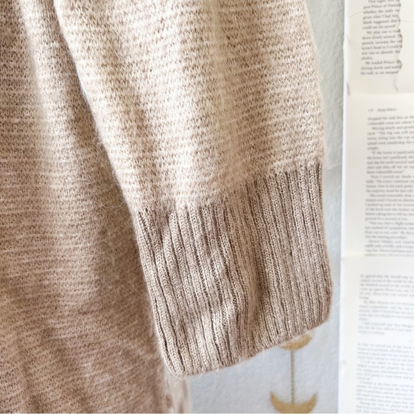 TOPSHOP Leopard Animal Print Fuzzy Knit Longline Oversized Cardigan - Picture 13 of 15